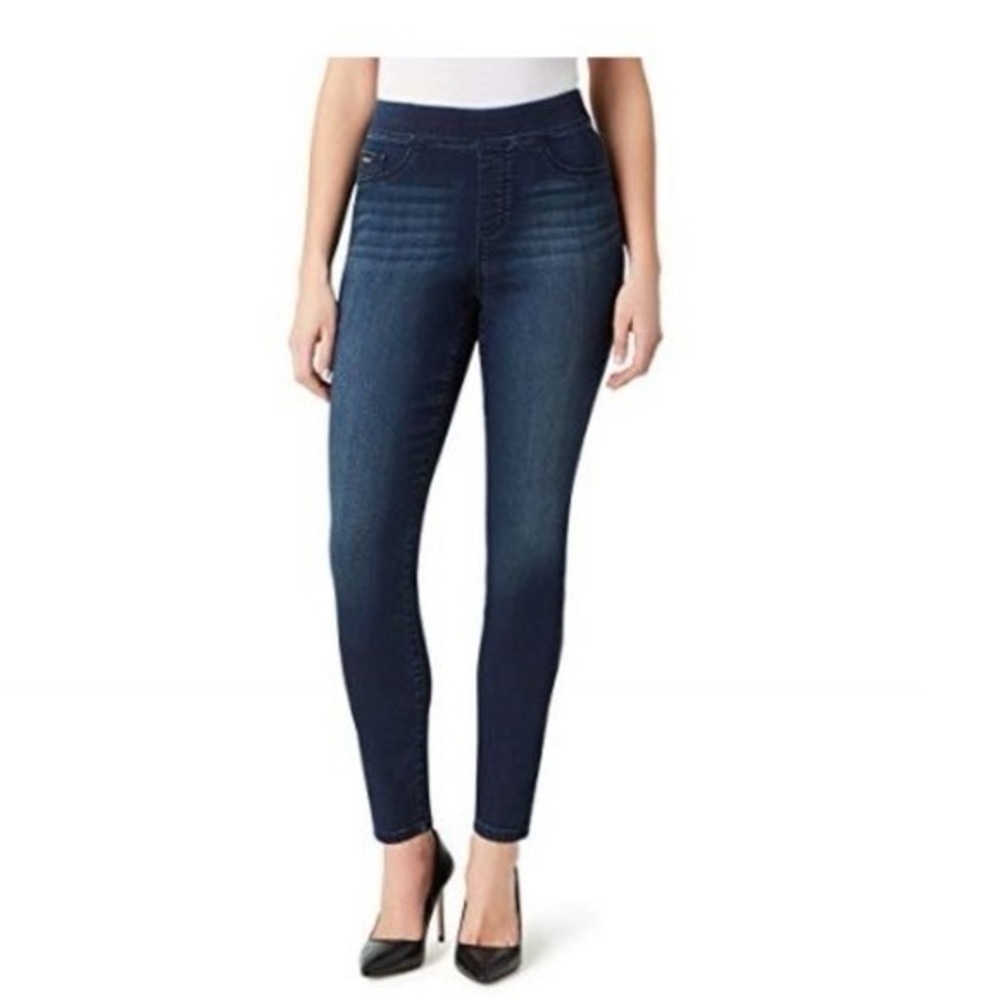 NINE WEST Women’s Dark Blue Pull On Skinny Pant Stretch Jeans Size 8